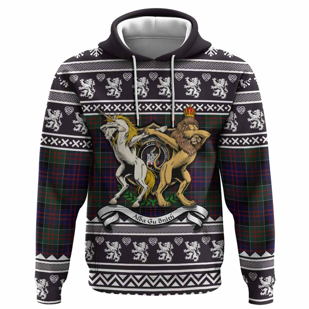 ScotsTee Shop Scottish MacDonald (McDonald) of Clanranald Clan Tartan Crest Christmas Hoodie Coat of Arms Funny Style