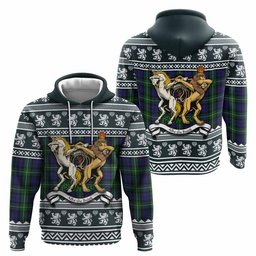 ScotsTee Shop Scottish Forbes Clan Tartan Crest Christmas Hoodie Coat of Arms Funny Style