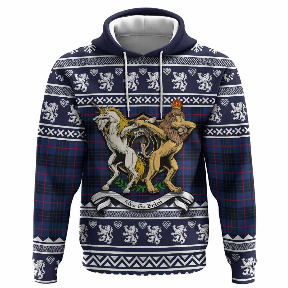 ScotsTee Shop Scottish Morgan Clan Tartan Crest Christmas Hoodie Coat of Arms Funny Style