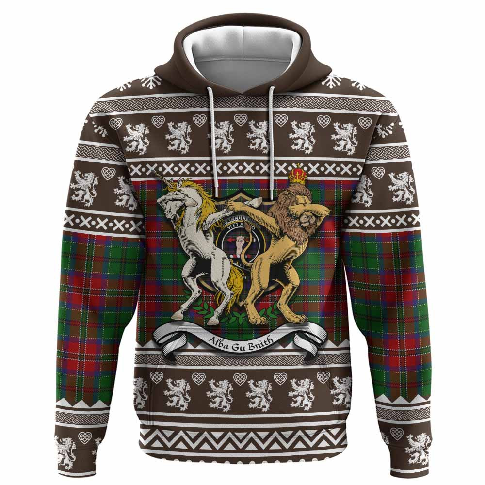 ScotsTee Shop Scottish MacCulloch (McCulloch) Clan Tartan Crest Christmas Hoodie Coat of Arms Funny Style