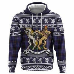 ScotsTee Shop Scottish Dunlop Clan Tartan Crest Christmas Hoodie Coat of Arms Funny Style