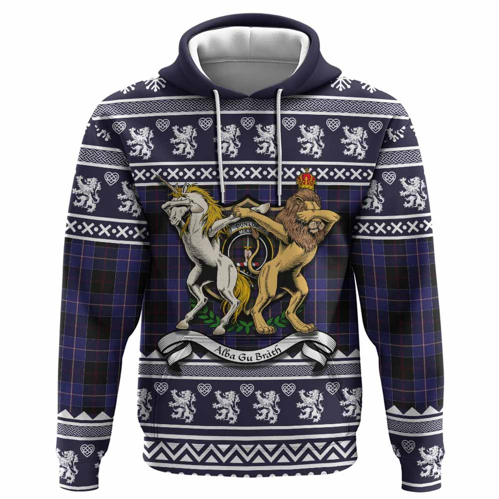 ScotsTee Shop Scottish Dunlop Clan Tartan Crest Christmas Hoodie Coat of Arms Funny Style