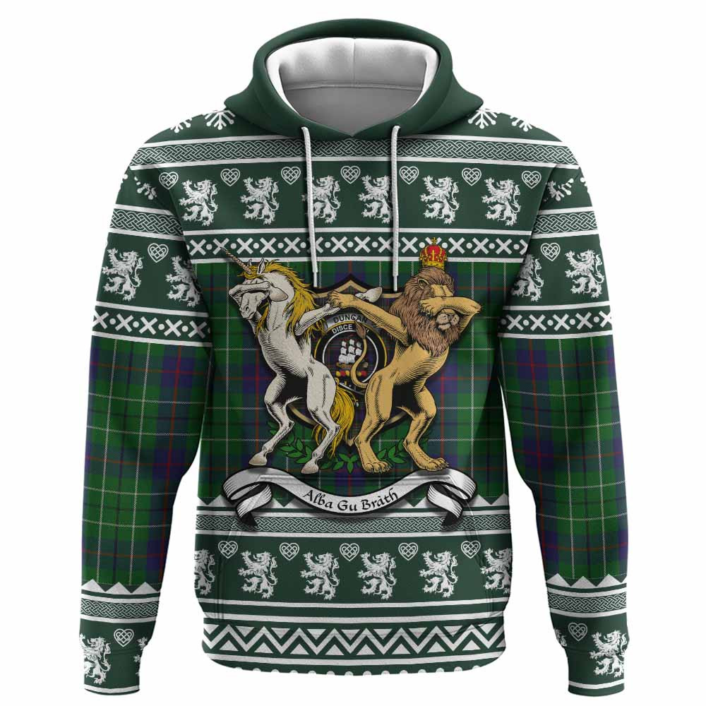 ScotsTee Shop Scottish Duncan Clan Tartan Crest Christmas Hoodie Coat of Arms Funny Style