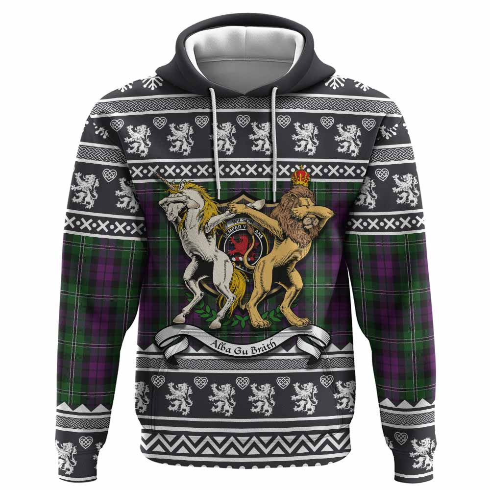 ScotsTee Shop Scottish Wilson Clan Tartan Crest Christmas Hoodie Coat of Arms Funny Style