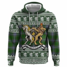 ScotsTee Shop Scottish Pringle Clan Tartan Crest Christmas Hoodie Coat of Arms Funny Style