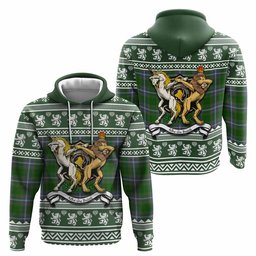 ScotsTee Shop Scottish Pringle Clan Tartan Crest Christmas Hoodie Coat of Arms Funny Style