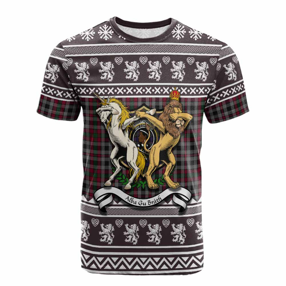 ScotsTee Shop Borthwick Clan Tartan Crest Christmas Cotton T-shirt Coat of Arms Funny Style