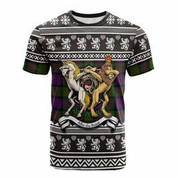 ScotsTee Shop Coull Clan Tartan Crest Christmas Cotton T-shirt Coat of Arms Funny Style