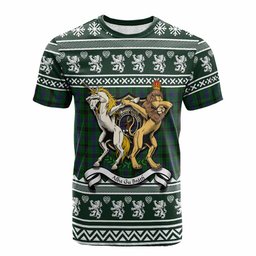 ScotsTee Shop Davidson Clan Tartan Crest Christmas Cotton T-shirt Coat of Arms Funny Style