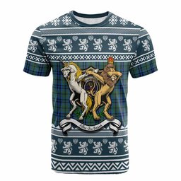 ScotsTee Shop Keith Clan Tartan Crest Christmas Cotton T-shirt Coat of Arms Funny Style