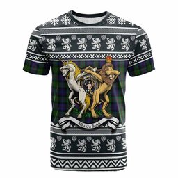 ScotsTee Shop Murray Clan Tartan Crest Christmas Cotton T-shirt Coat of Arms Funny Style