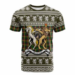ScotsTee Shop MacMillan (McMillan) Clan Tartan Crest Christmas Cotton T-shirt Coat of Arms Funny Style