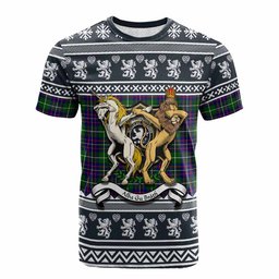 ScotsTee Shop Inglis Clan Tartan Crest Christmas Cotton T-shirt Coat of Arms Funny Style
