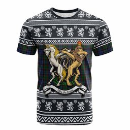ScotsTee Shop Fletcher Clan Tartan Crest Christmas Cotton T-shirt Coat of Arms Funny Style
