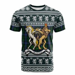 ScotsTee Shop MacIntyre (McIntyre) Clan Tartan Crest Christmas Cotton T-shirt Coat of Arms Funny Style