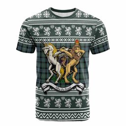 ScotsTee Shop Melville Clan Tartan Crest Christmas Cotton T-shirt Coat of Arms Funny Style