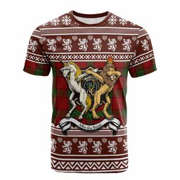 ScotsTee Shop Maxwell Clan Tartan Crest Christmas Cotton T-shirt Coat of Arms Funny Style