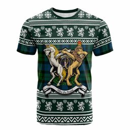 ScotsTee Shop MacKay (McKay) Clan Tartan Crest Christmas Cotton T-shirt Coat of Arms Funny Style