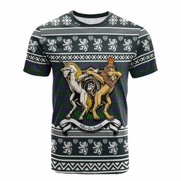 ScotsTee Shop Wood Clan Tartan Crest Christmas Cotton T-shirt Coat of Arms Funny Style