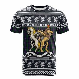 ScotsTee Shop Urquhart Clan Tartan Crest Christmas Cotton T-shirt Coat of Arms Funny Style