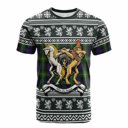 ScotsTee Shop Watson Clan Tartan Crest Christmas Cotton T-shirt Coat of Arms Funny Style