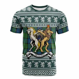 ScotsTee Shop Stirling Clan Tartan Crest Christmas Cotton T-shirt Coat of Arms Funny Style