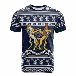 ScotsTee Shop Weir Clan Tartan Crest Christmas Cotton T-shirt Coat of Arms Funny Style