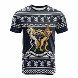 ScotsTee Shop Sempill (Semple) Clan Tartan Crest Christmas Cotton T-shirt Coat of Arms Funny Style