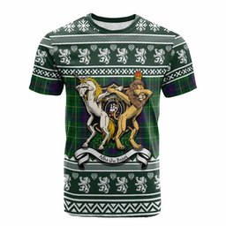 ScotsTee Shop Duncan Clan Tartan Crest Christmas Cotton T-shirt Coat of Arms Funny Style