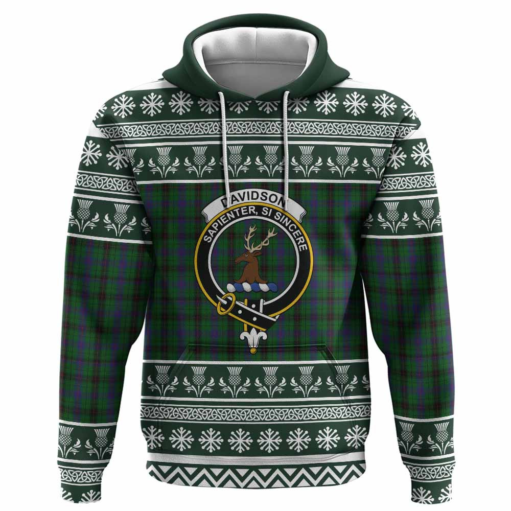 ScotsTee Shop Scottish Davidson Clan Tartan Christmas Ugly Hoodie Family Crest
