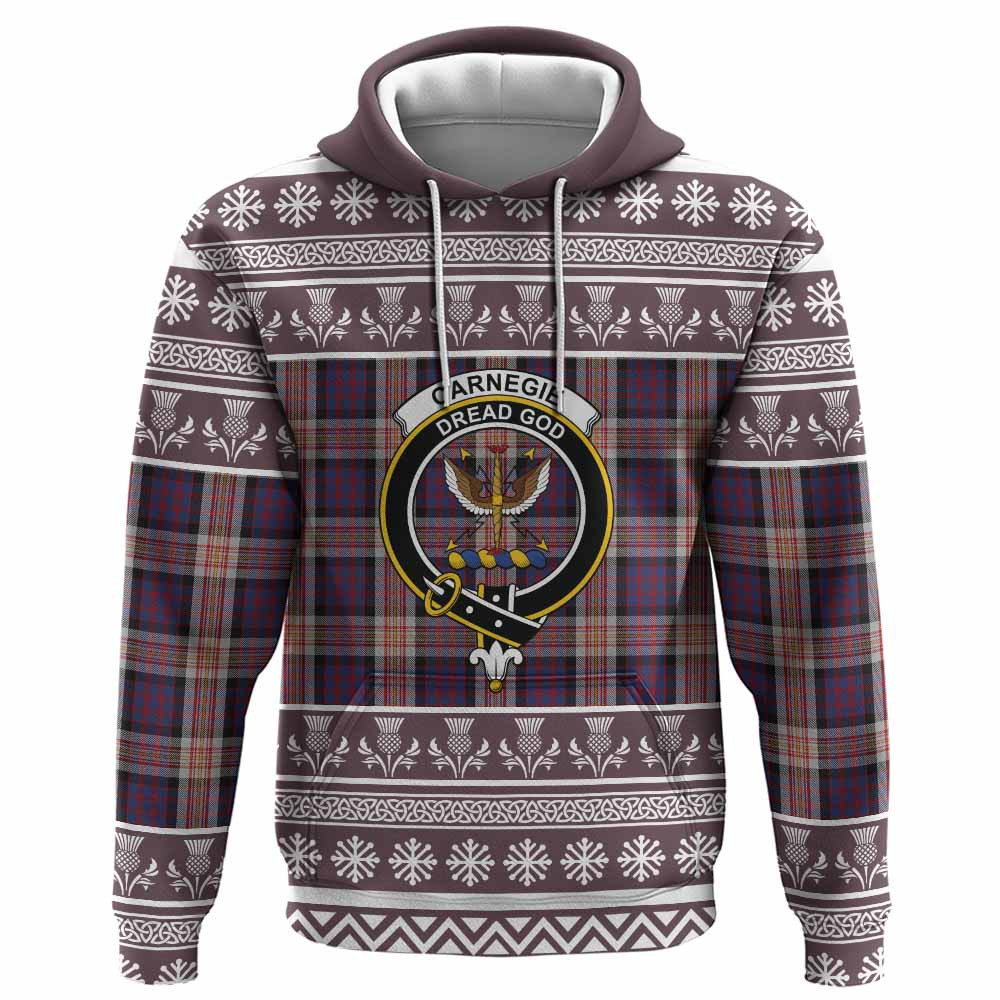 ScotsTee Shop Scottish Carnegie Clan Tartan Christmas Ugly Hoodie Family Crest