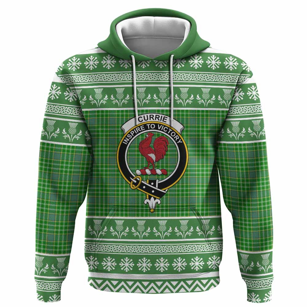 ScotsTee Shop Scottish Currie Clan Tartan Christmas Ugly Hoodie Family Crest