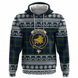 ScotsTee Shop Scottish Campbell Clan Tartan Christmas Ugly Hoodie Family Crest