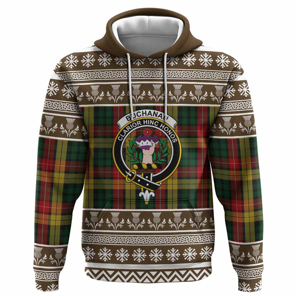 ScotsTee Shop Scottish Buchanan Clan Tartan Christmas Ugly Hoodie Family Crest