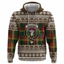 ScotsTee Shop Scottish Buchanan Clan Tartan Christmas Ugly Hoodie Family Crest