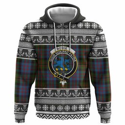 ScotsTee Shop Scottish Bowie Clan Tartan Christmas Ugly Hoodie Family Crest