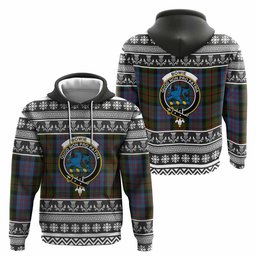 ScotsTee Shop Scottish Bowie Clan Tartan Christmas Ugly Hoodie Family Crest