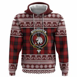 ScotsTee Shop Scottish Cunningham Clan Tartan Christmas Ugly Hoodie Family Crest