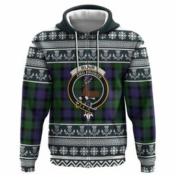 ScotsTee Shop Scottish Blair Clan Tartan Christmas Ugly Hoodie Family Crest