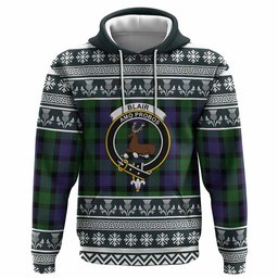 ScotsTee Shop Scottish Blair Clan Tartan Christmas Ugly Hoodie Family Crest