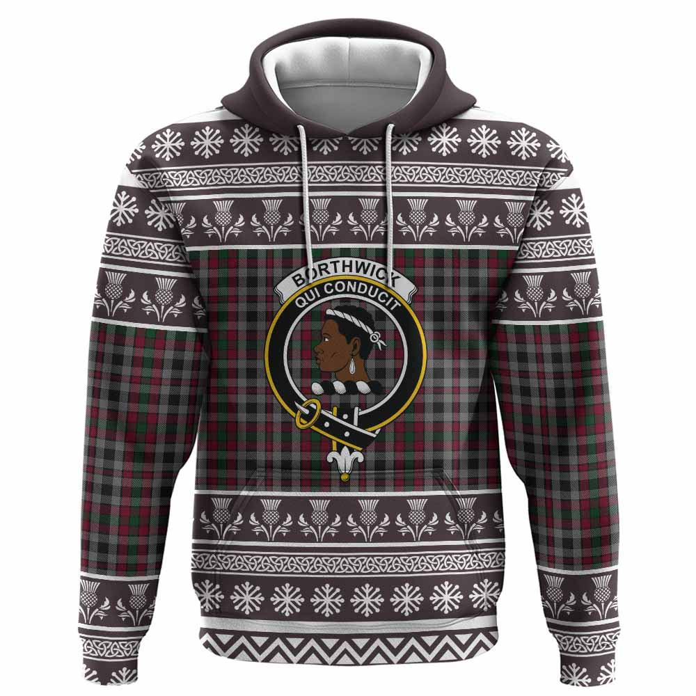 ScotsTee Shop Scottish Borthwick Clan Tartan Christmas Ugly Hoodie Family Crest