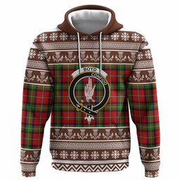 ScotsTee Shop Scottish Boyd Clan Tartan Christmas Ugly Hoodie Family Crest
