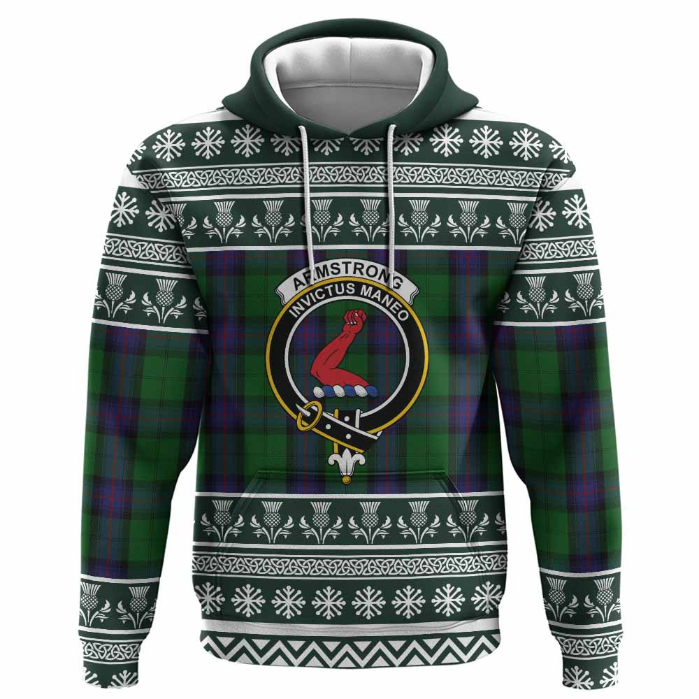 ScotsTee Shop Scottish Armstrong Clan Tartan Christmas Ugly Hoodie Family Crest