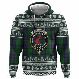 ScotsTee Shop Scottish Armstrong Clan Tartan Christmas Ugly Hoodie Family Crest