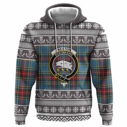 ScotsTee Shop Scottish Beaton Clan Tartan Christmas Ugly Hoodie Family Crest