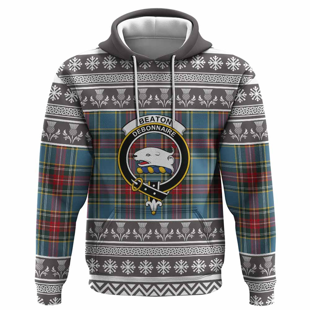 ScotsTee Shop Scottish Beaton Clan Tartan Christmas Ugly Hoodie Family Crest