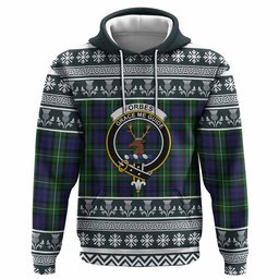 ScotsTee Shop Scottish Forbes Clan Tartan Christmas Ugly Hoodie Family Crest