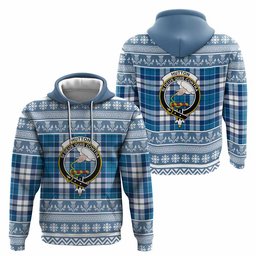 ScotsTee Shop Scottish Hutton Clan Tartan Christmas Ugly Hoodie Family Crest