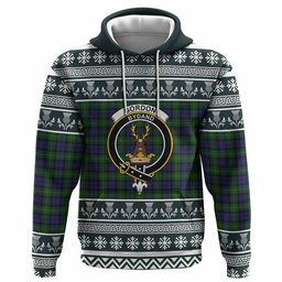 ScotsTee Shop Scottish Gordon Clan Tartan Christmas Ugly Hoodie Family Crest