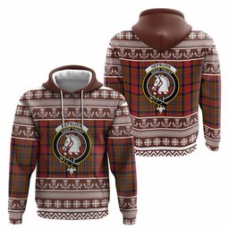 ScotsTee Shop Scottish Hepburn Clan Tartan Christmas Ugly Hoodie Family Crest